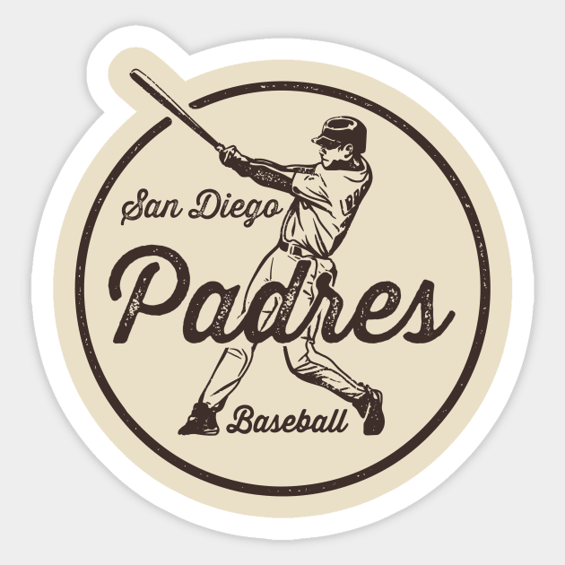 Vintage Padres Sticker by Throwzack